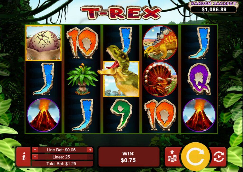 T-rex slot lobby