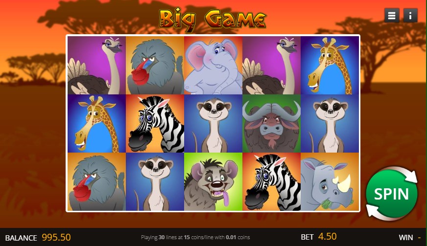 Big game Slot from Saucify